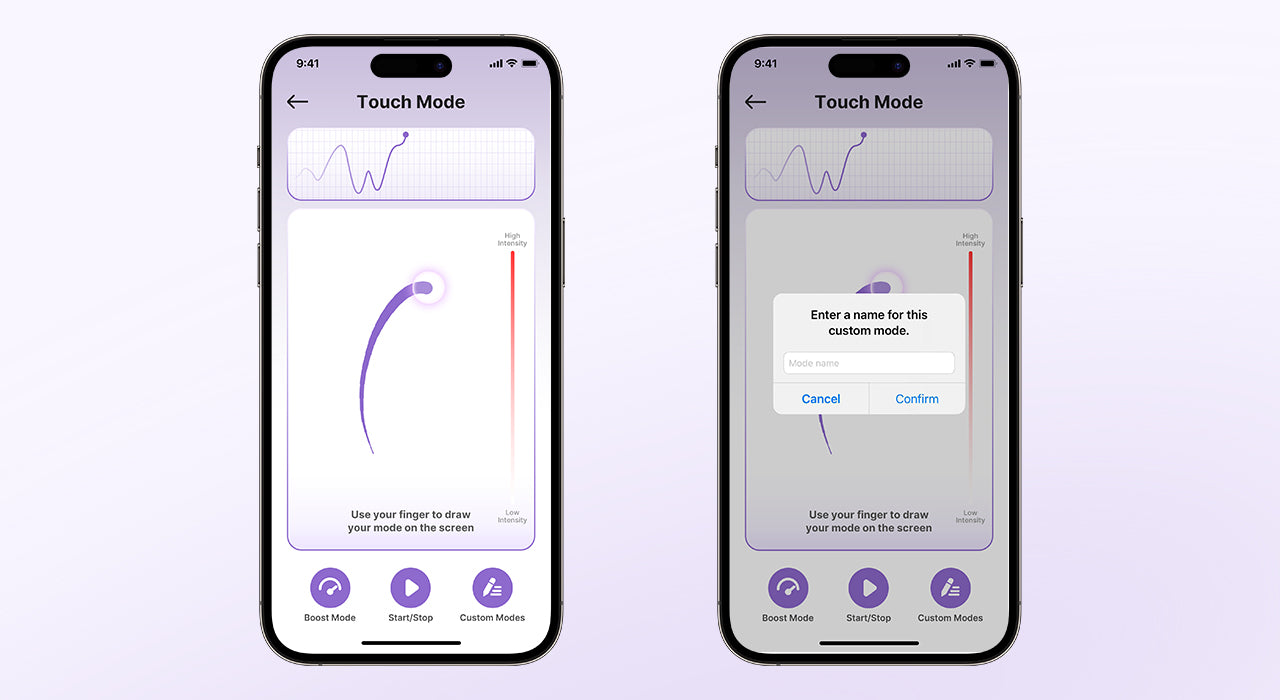 Modo táctil App SVAKOM: dibuja patrones personalizados para placer con juguetes eróticos