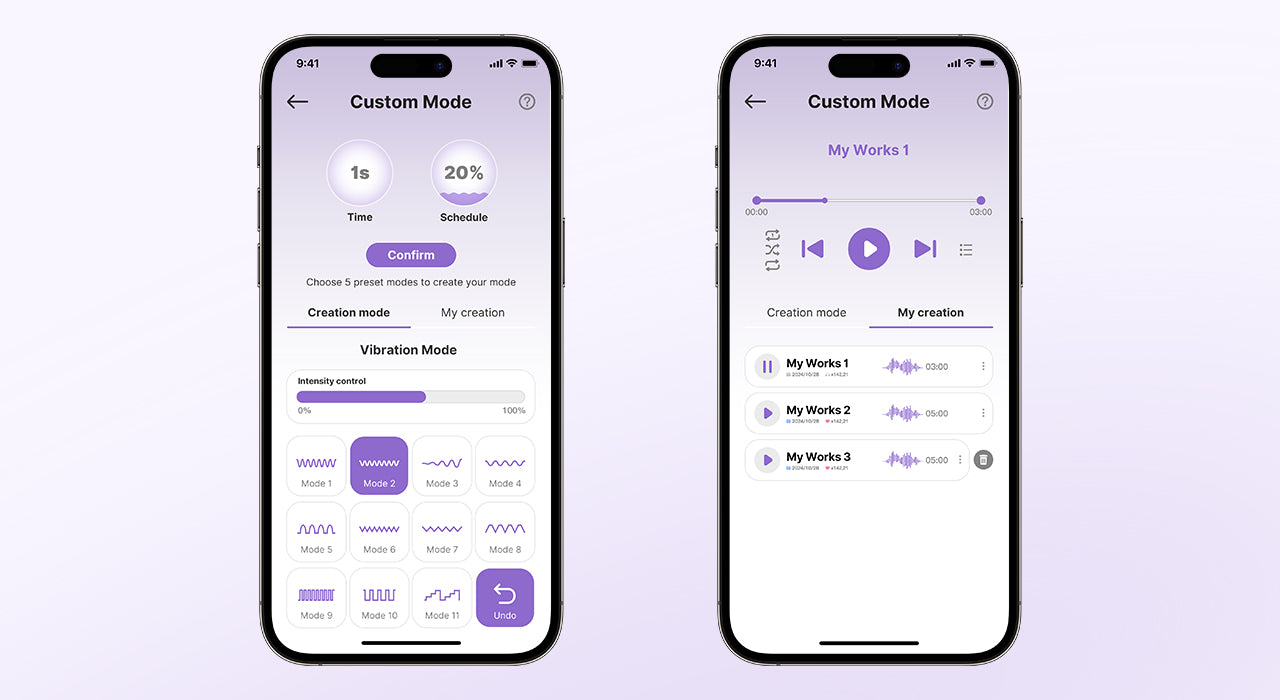 Modo personalizado App SVAKOM: combina patrones para juguetes eróticos únicos